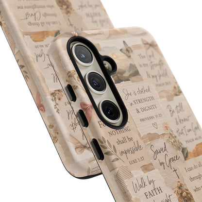 Christian Bible Verse Phone Case | Faith Scripture Aesthetic Floral Christian Case