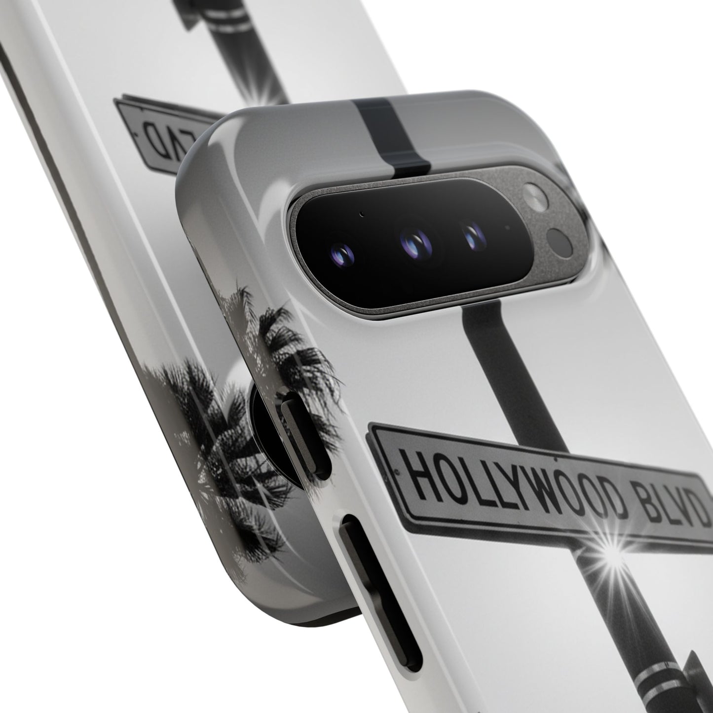 Hollywood Blvd Phone Case | Vintage Los Angeles Street Sign | Black & White LA Aesthetic