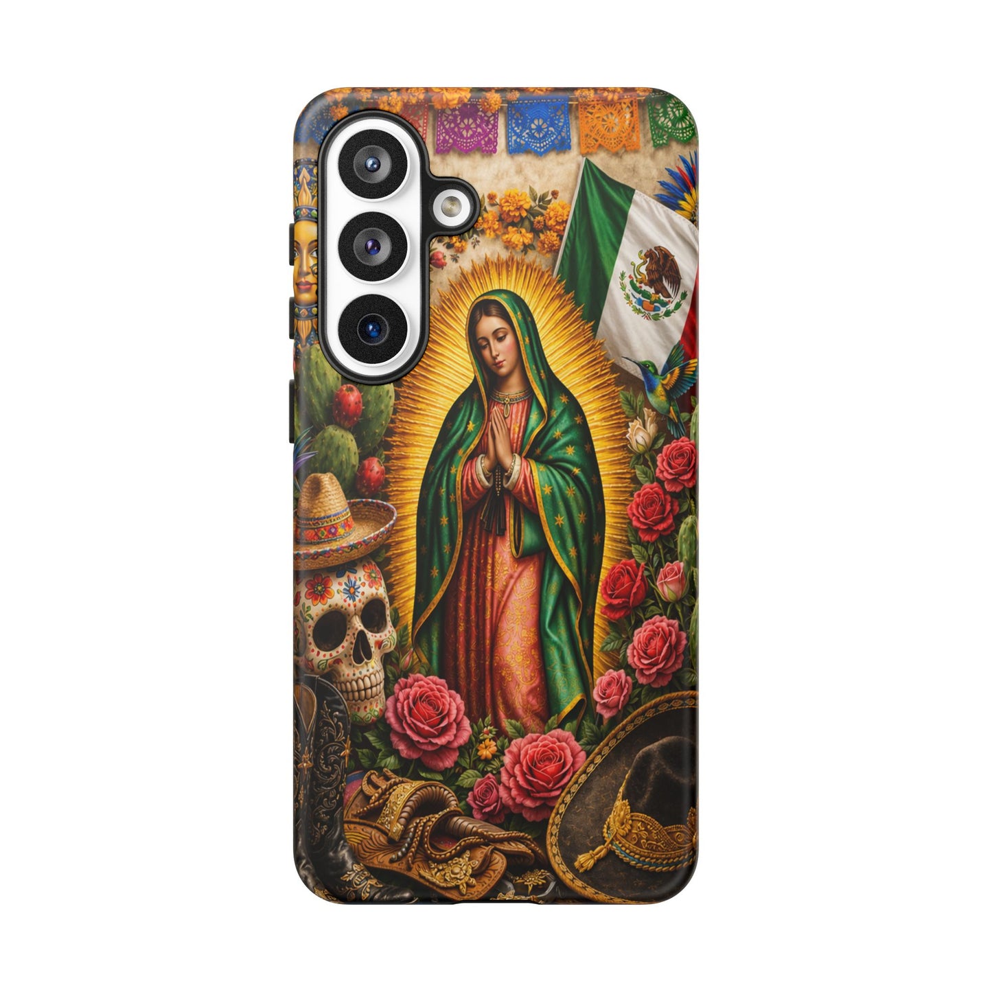 Virgen de Guadalupe Phone Case Mexican Floral iPhone Samsung Pixel Case