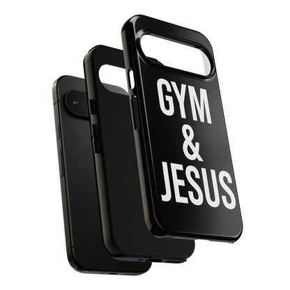 Gym & Jesus Phone Case Christian Faith Workout Gym Motivation Case