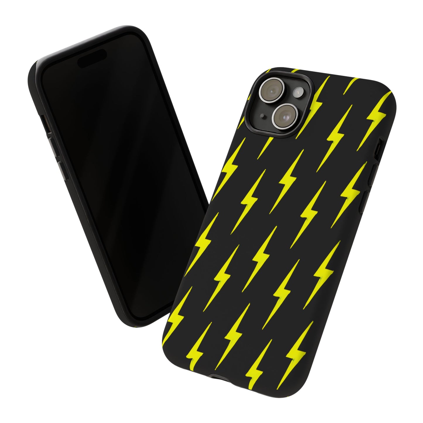 Yellow Lightning Bolt Tough Phone Case | Bold Electric Pattern Case for Iphone, Samsung Galaxy and Pixel