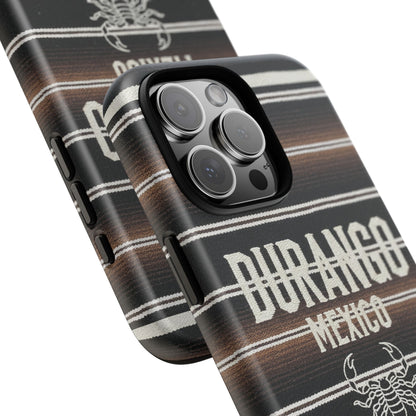 Durango Mexico Phone Case | Serape Scorpion Western Design | Mexican Heritage Tough Case for iPhone & Samsung
