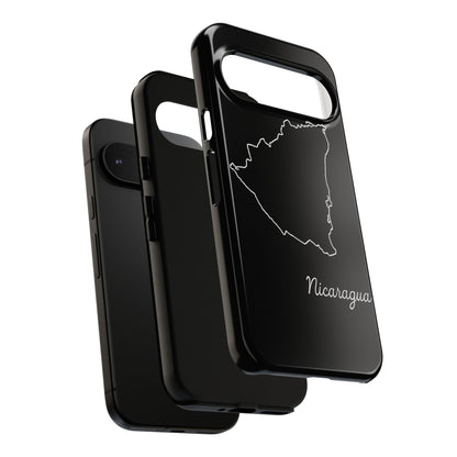Nicaragua Outline Phone Case – Minimal Country Map Tough Case (iPhone, Samsung, Pixel)