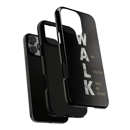 Walk by Faith Not by Sight Christian Phone Case Bible Verse Faith Cover