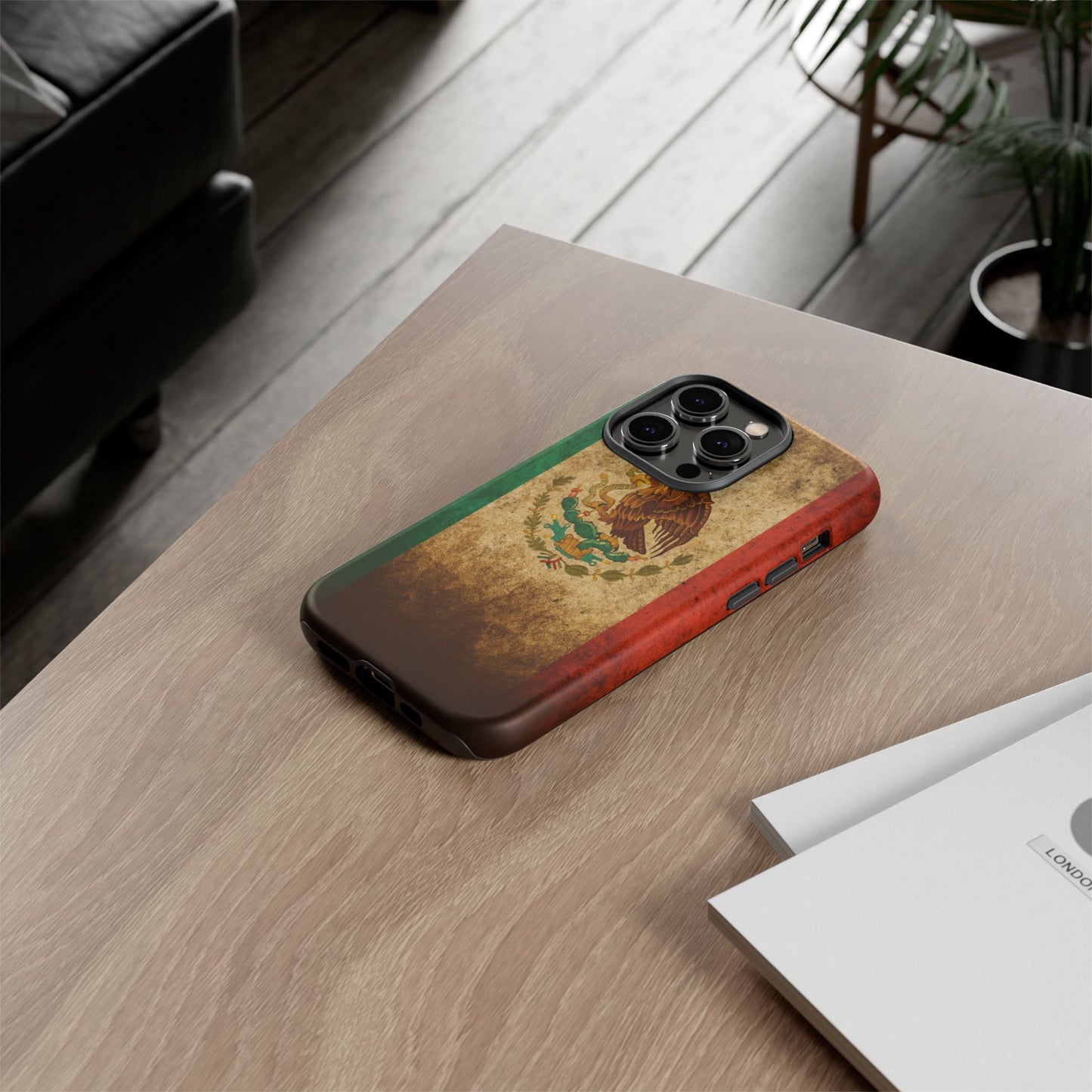 Vintage Mexico Flag Phone Case – Mexican Pride Grunge Flag Aesthetic Tough Case