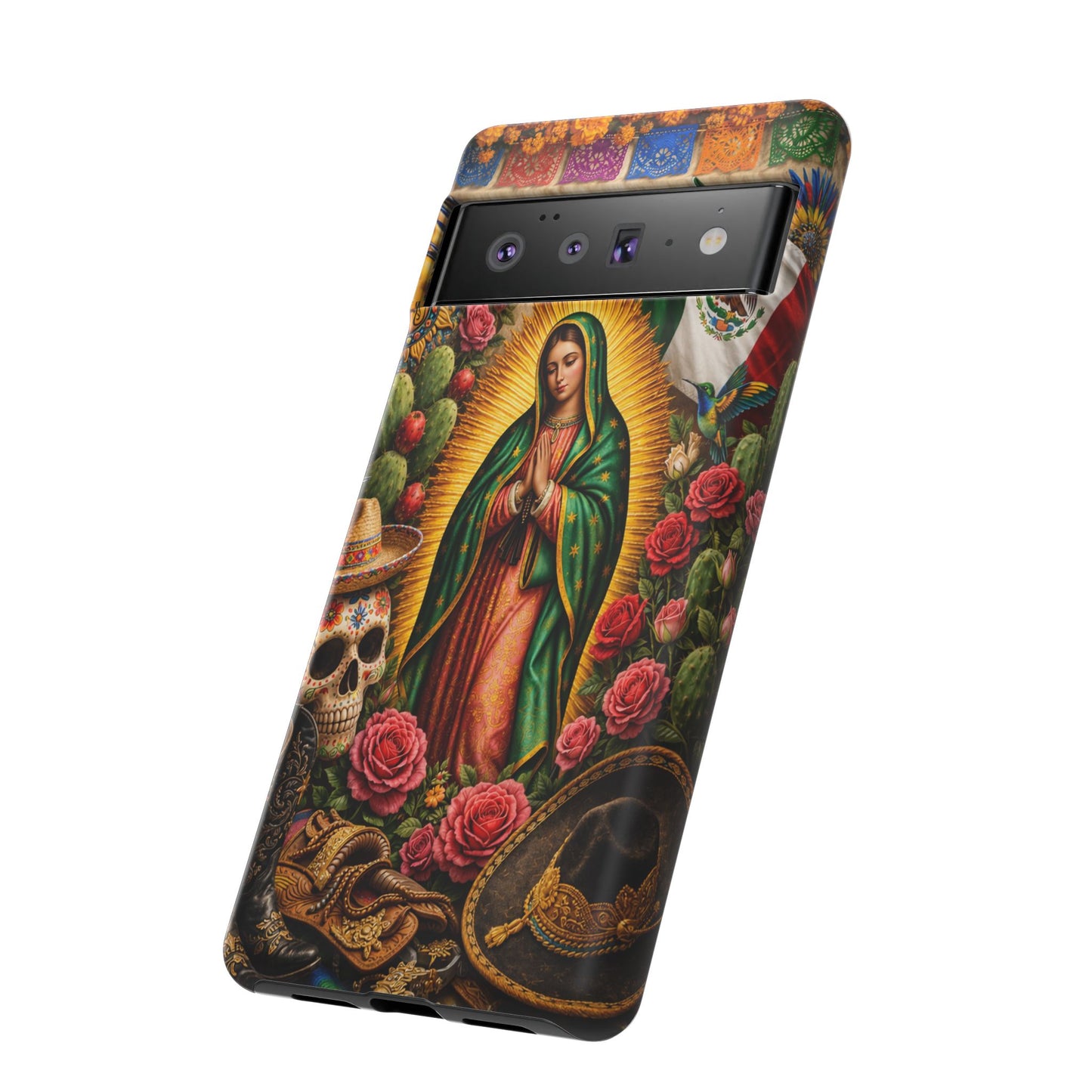 Virgen de Guadalupe Phone Case Mexican Floral iPhone Samsung Pixel Case