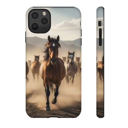 Running Horses Phone Case | Wild Mustang Herd Tough Protective Cover