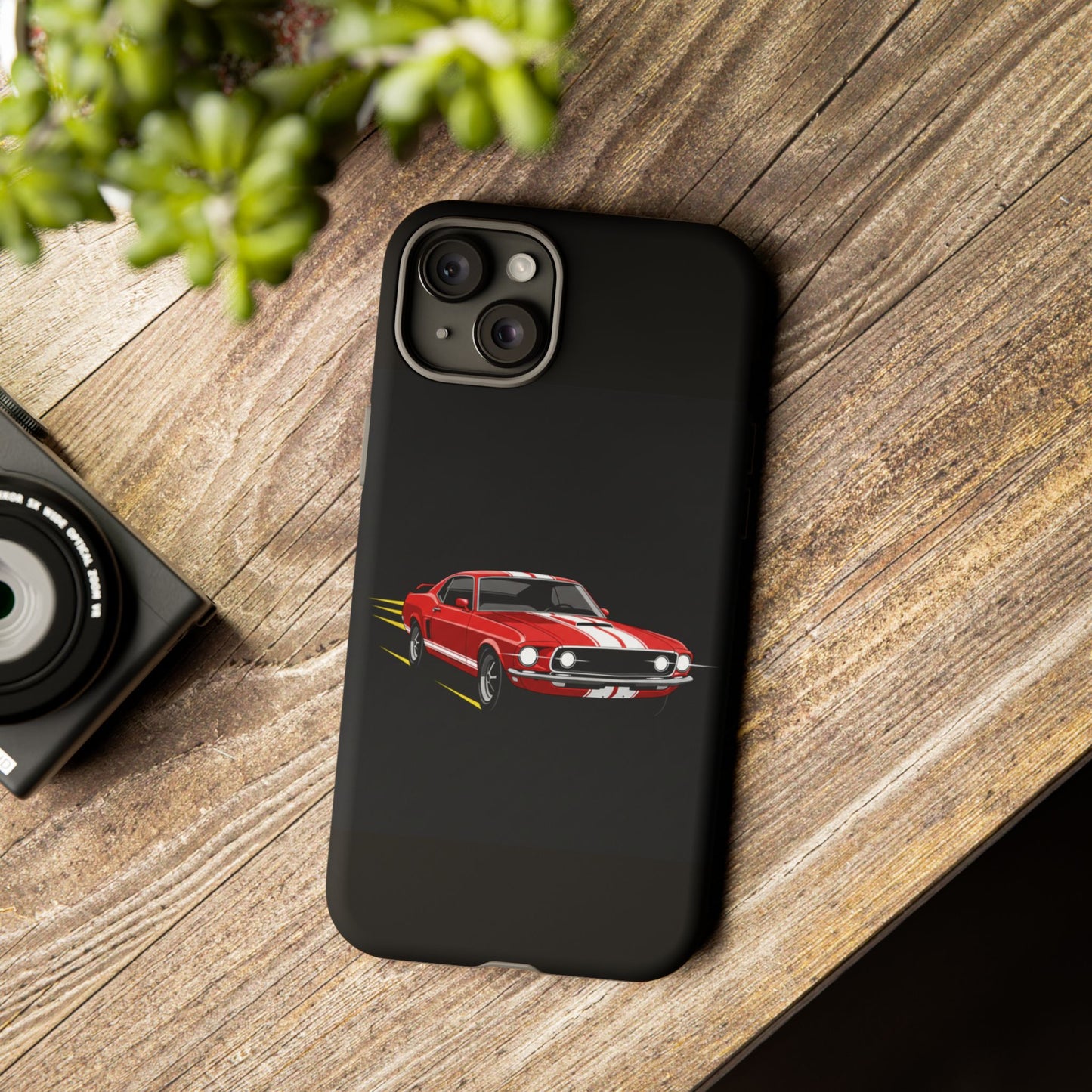 Red Muscle Car Phone Case – Classic Car Racing Tough Protective Case