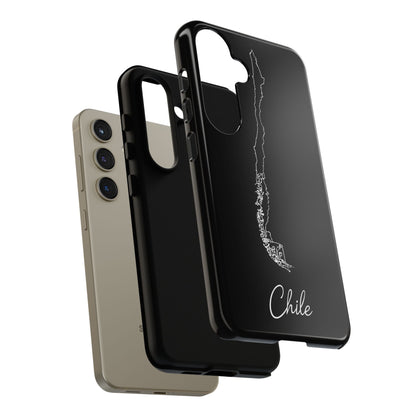 Chile Outline Phone Case – Minimal Country Map Tough Case (iPhone, Samsung, Pixel)