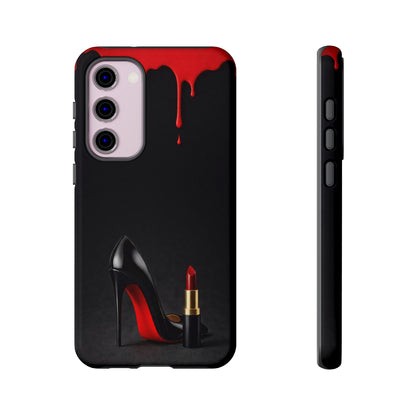 Dark Feminine Red Drip Phone Case – Gothic Glam Tough Cover