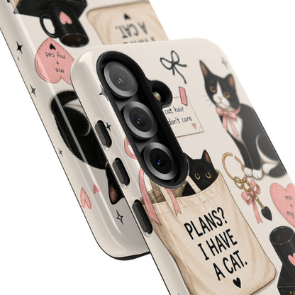 Cat Lover Phone Case | Plans? I Have A Cat Cute Aesthetic Cover
