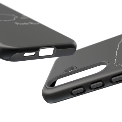 Puerto Rico Outline Phone Case – Minimal Country Map Tough Case (iPhone, Samsung, Pixel)