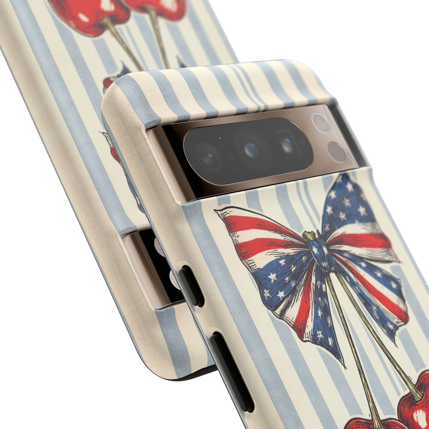 Patriotic Cherry Phone Case Americana Coquette Aesthetic iPhone Samsung