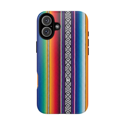 Serape Stripe Phone Case – Colorful Mexican Blanket Pattern Tough Case