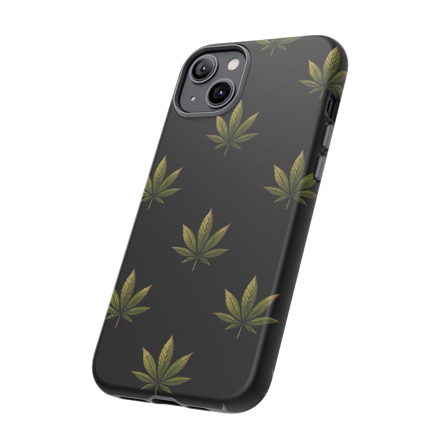Cannabis Leaf Phone Case Green Weed Leaf Pattern Tough Protective Cover