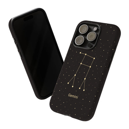 Gemini Zodiac Constellation Phone Case – Luxe Gold Celestial Cover