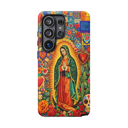 Virgin Mary Guadalupe Phone Case Mexican Folk Art Tough Cover iPhone Samsung