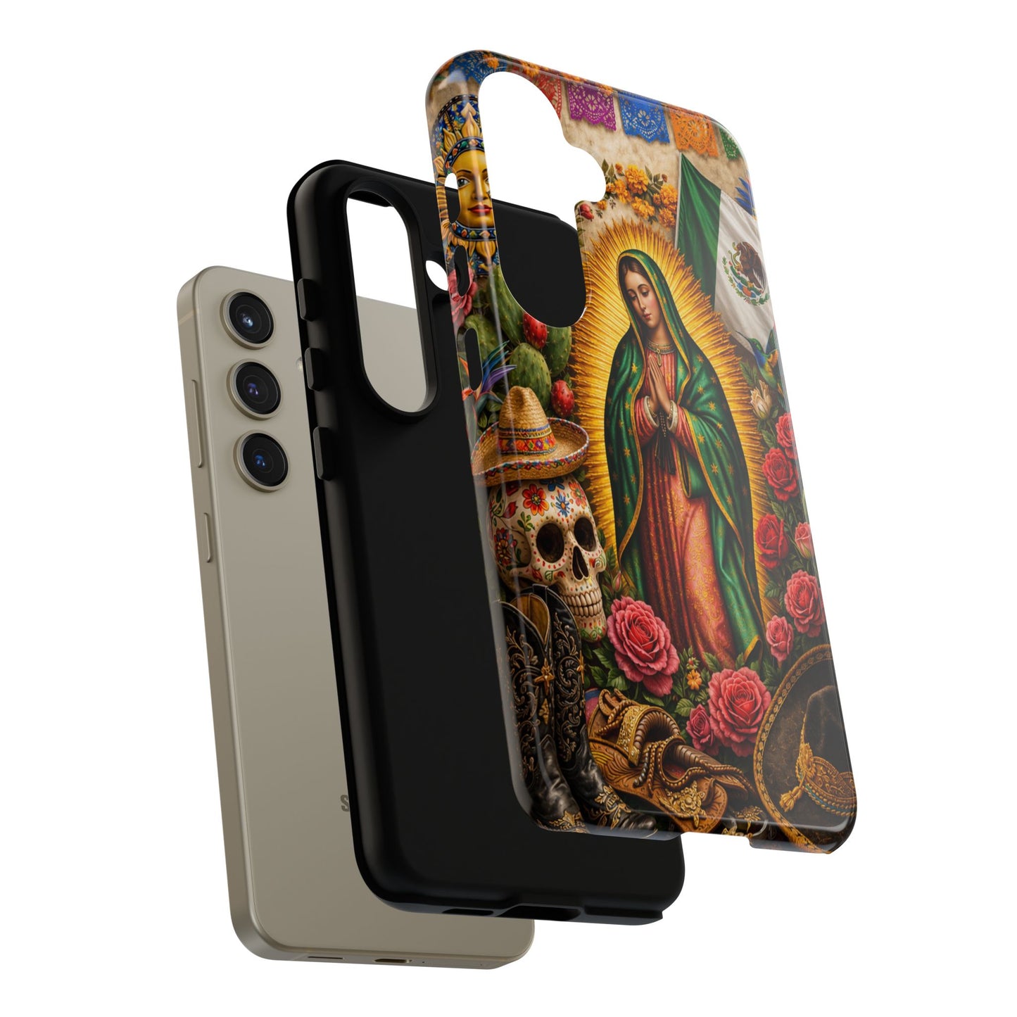 Virgen de Guadalupe Phone Case Mexican Floral iPhone Samsung Pixel Case