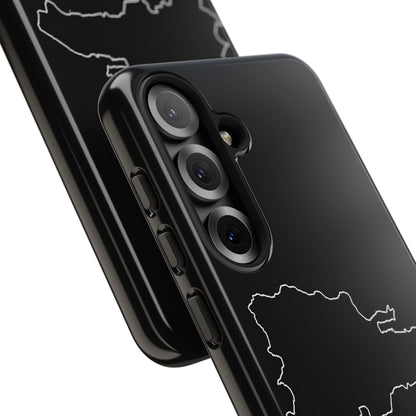 Dominican Republic Outline Phone Case – Minimal Country Map Tough Case (iPhone, Samsung, Pixel)