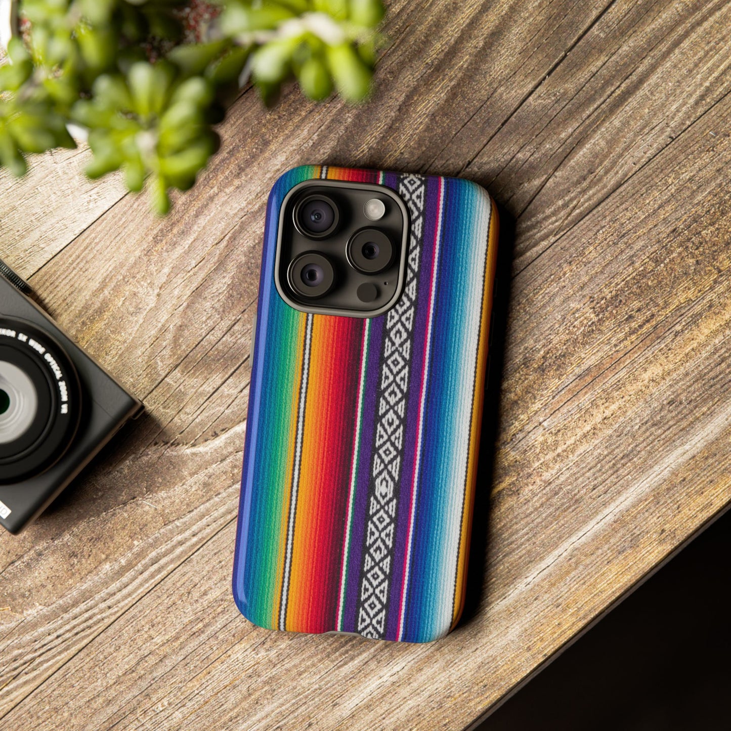 Serape Stripe Phone Case – Colorful Mexican Blanket Pattern Tough Case