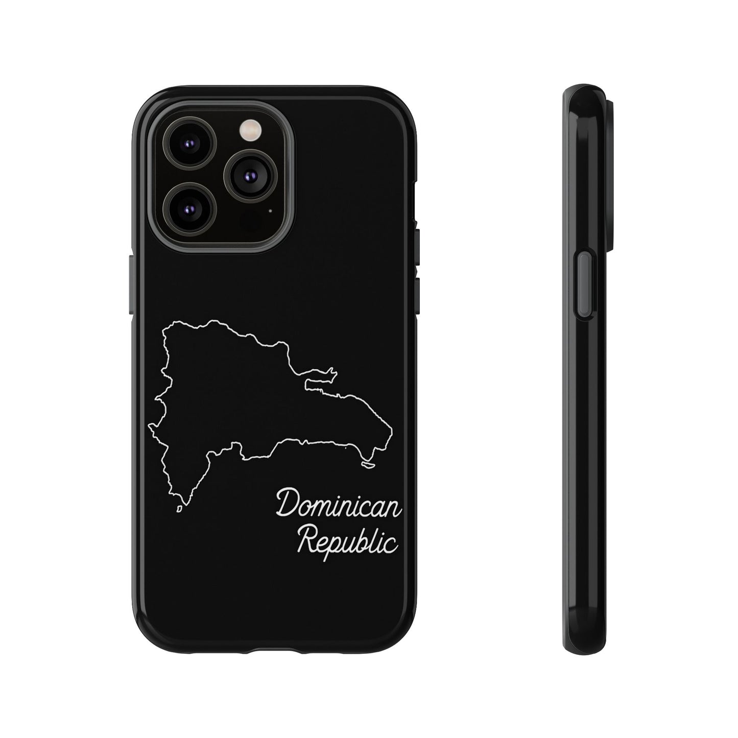 Dominican Republic Outline Phone Case – Minimal Country Map Tough Case (iPhone, Samsung, Pixel)