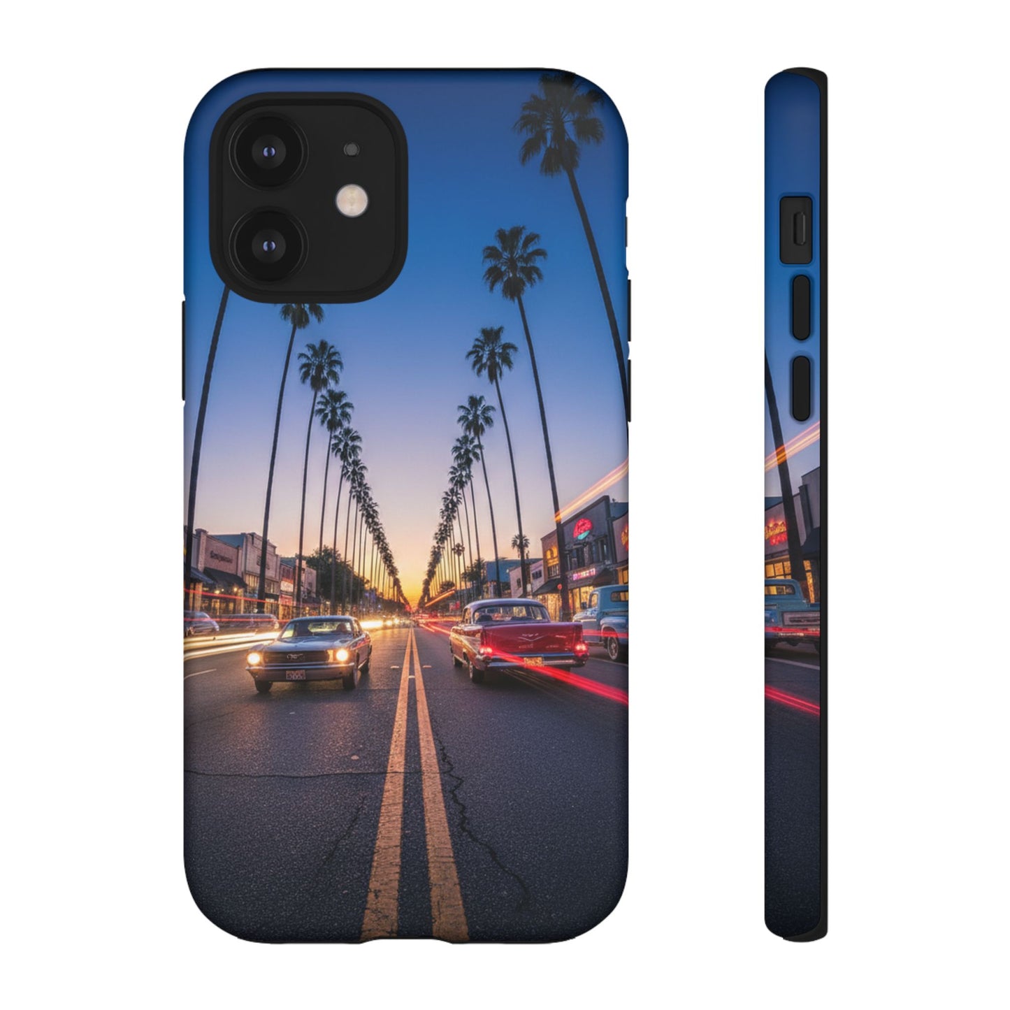 LA Sunset Boulevard Phone Case | Palm Tree Sunset Aesthetic | City Night Tough Case