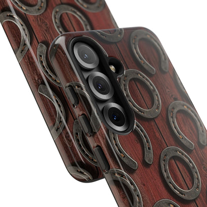 Rustic Horseshoe Western Phone Case – Cowboy Country Ranch Tough Case