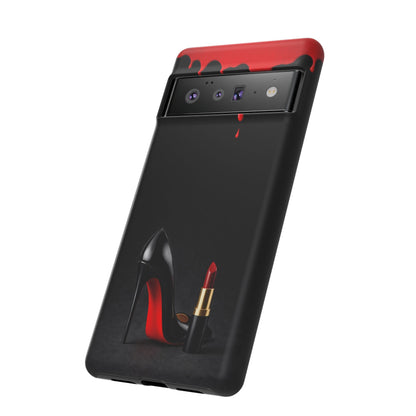 Dark Feminine Red Drip Phone Case – Gothic Glam Tough Cover