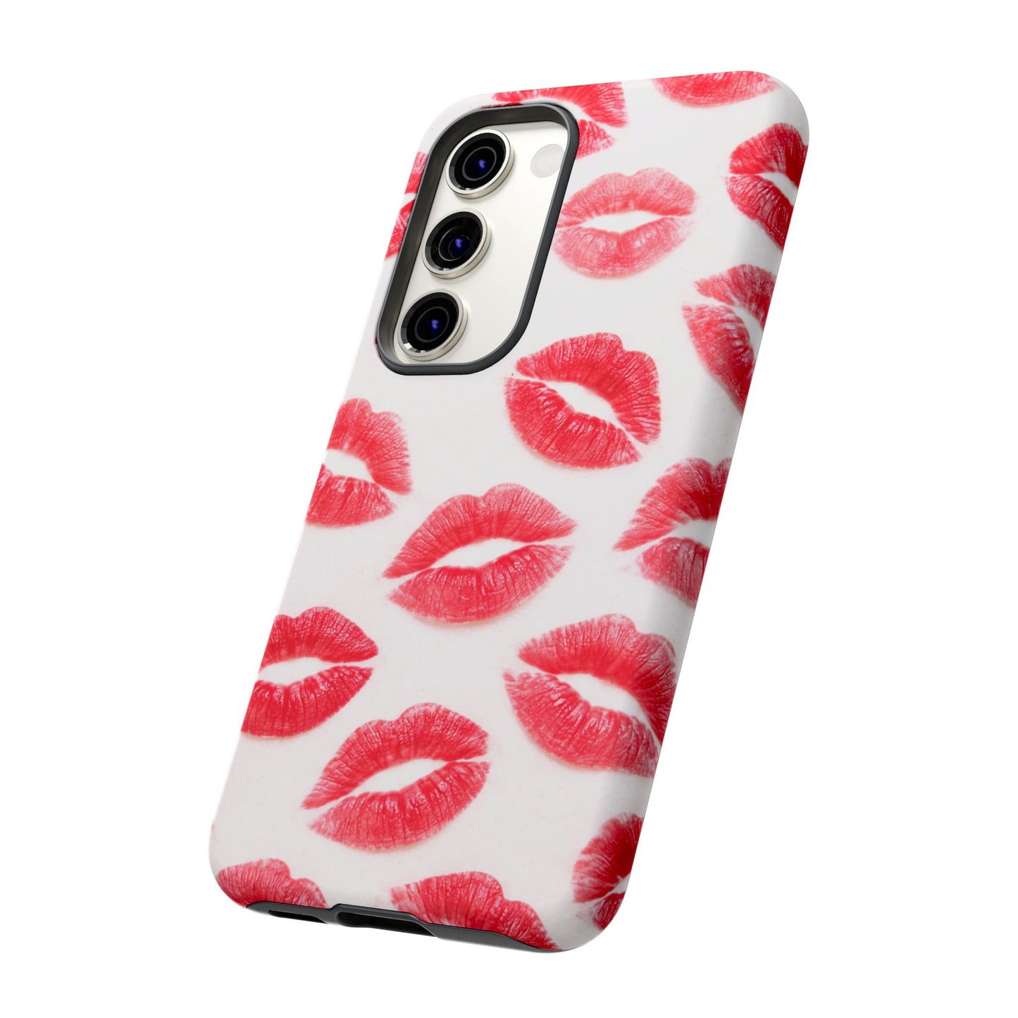 Red Lipstick Kiss Phone Case – Sexy Lip Print Pattern Tough Protective Cover