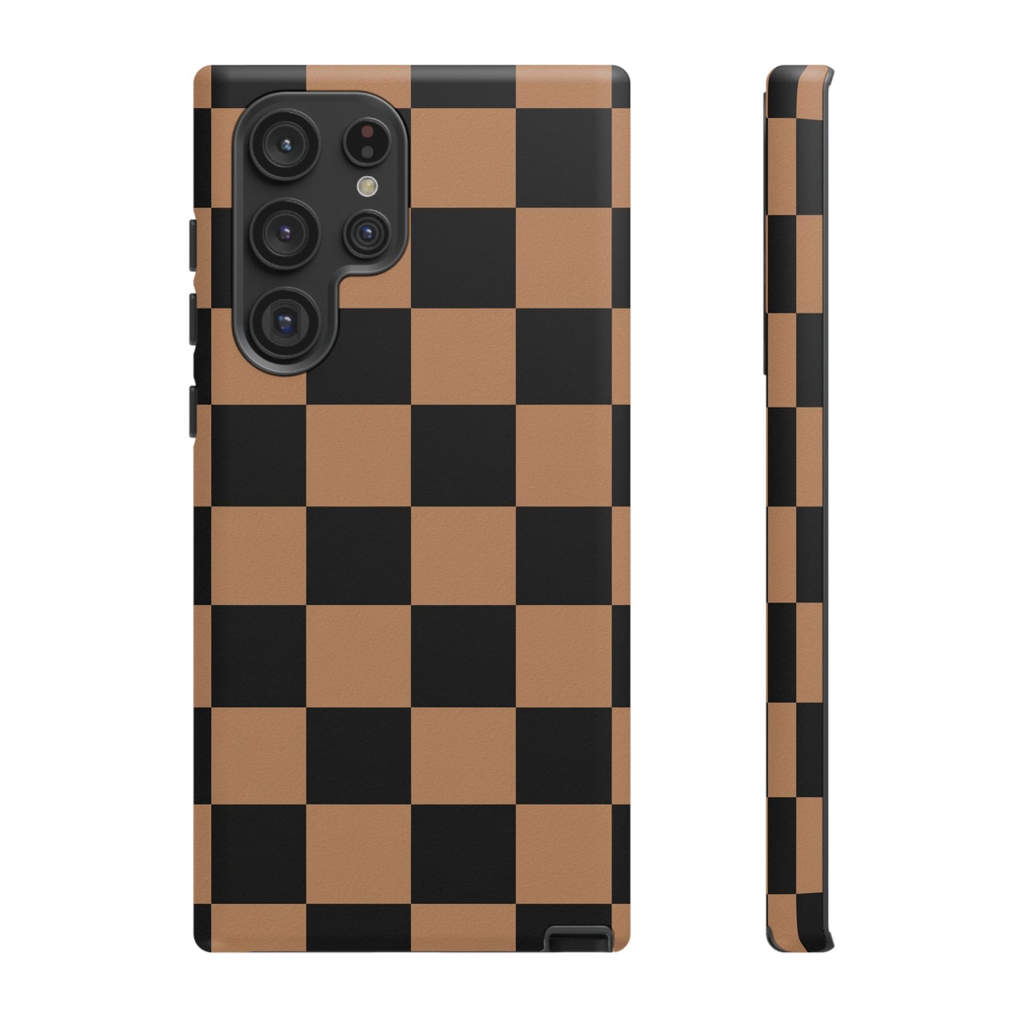 Brown Checkerboard Phone Case | Aesthetic Tough Protective Case