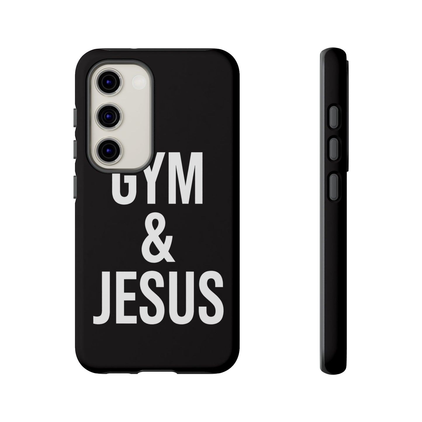 Gym & Jesus Phone Case Christian Faith Workout Gym Motivation Case