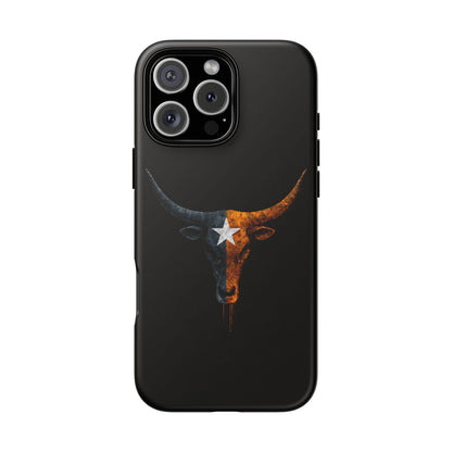 Texas Longhorn Skull Phone Case Western Cowboy Bull iPhone Samsung Cover