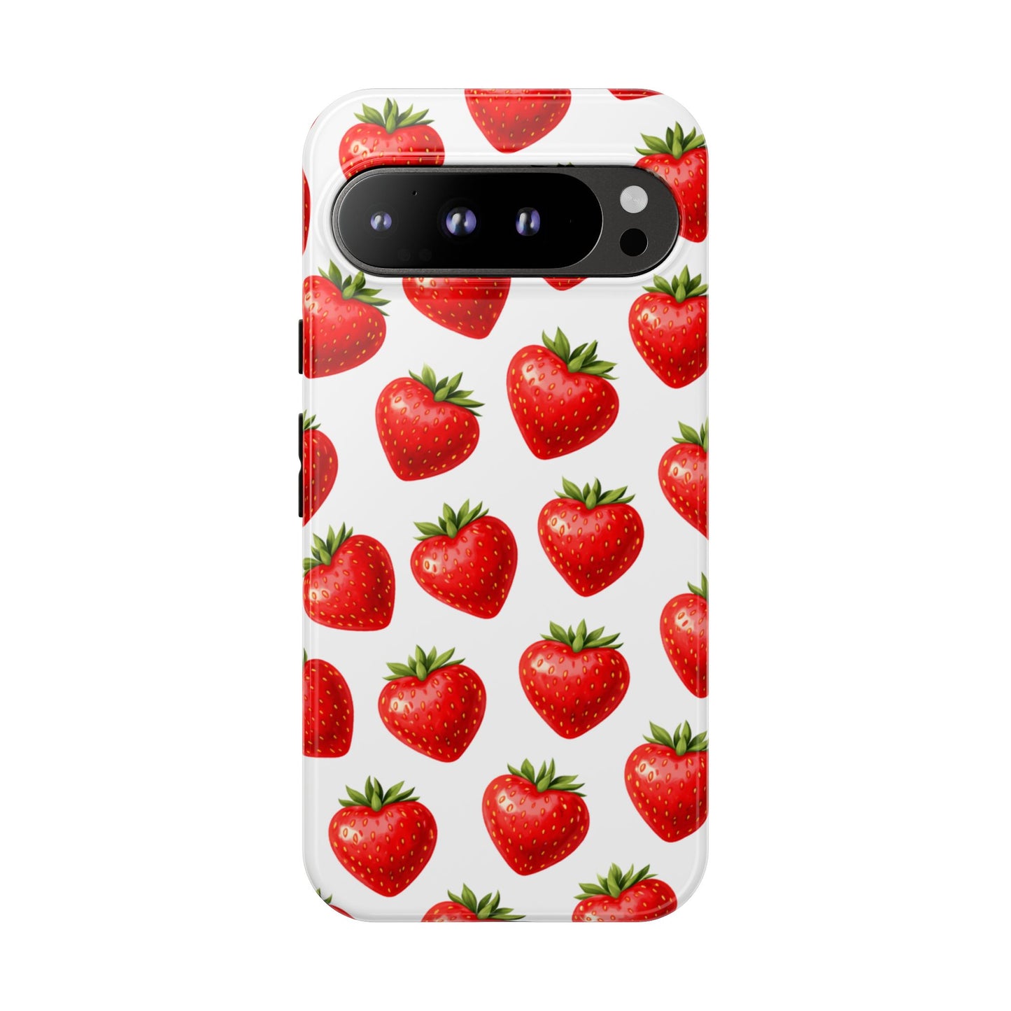 Cute Strawberry Phone Case – Aesthetic Fruit Pattern Protective Cover for Iphone, Samsung Galaxy and Pixel