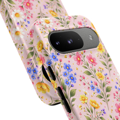 Wildflower Floral Phone Case Vintage Spring Meadow Tough Cover