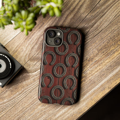 Rustic Horseshoe Western Phone Case – Cowboy Country Ranch Tough Case