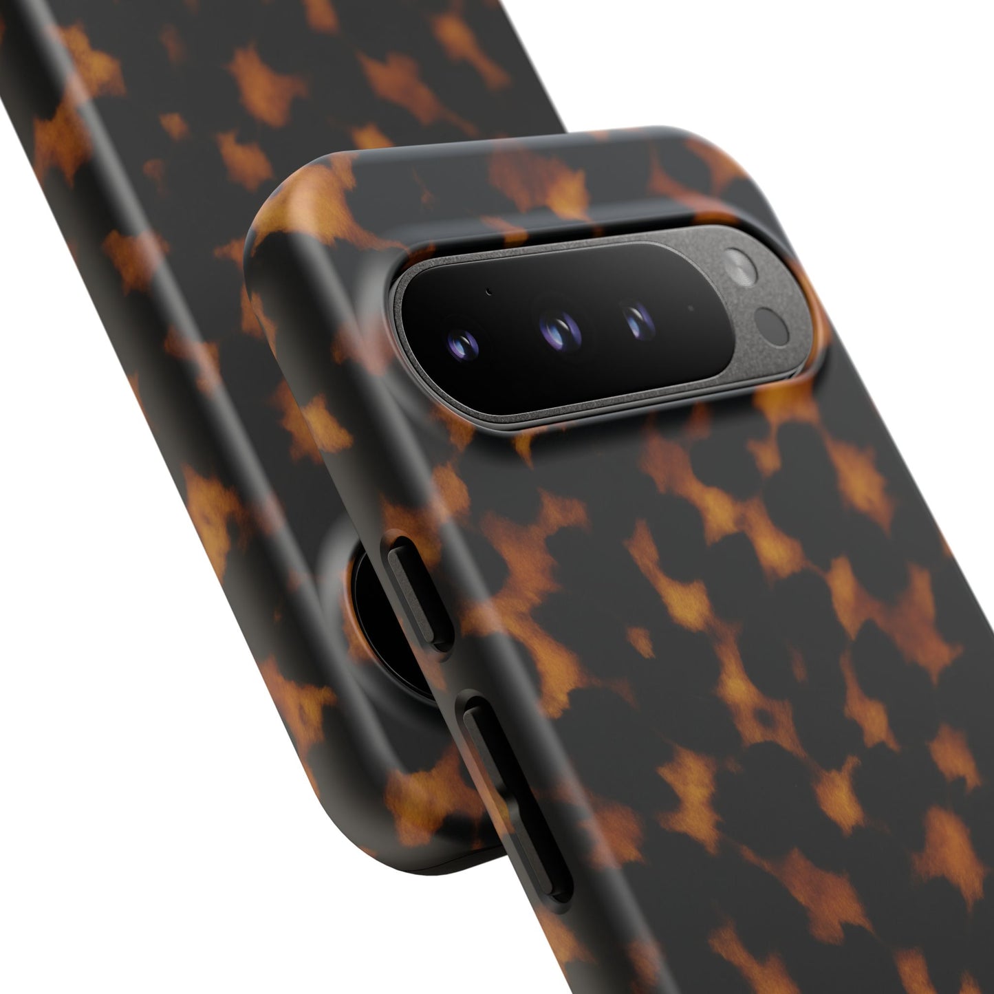 Tortoiseshell Pattern Tough Phone Case | Classic Leopard-Style Protective Cover