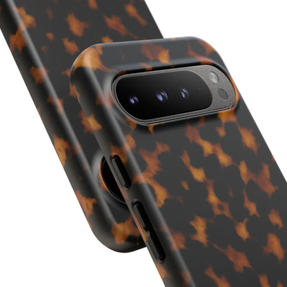 Tortoiseshell Pattern Tough Phone Case | Classic Leopard-Style Protective Cover
