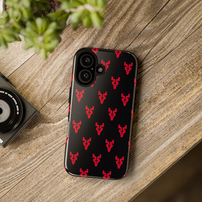 Mazatlán Bull Phone Case – Black Red Streetwear Tough Shockproof Cover