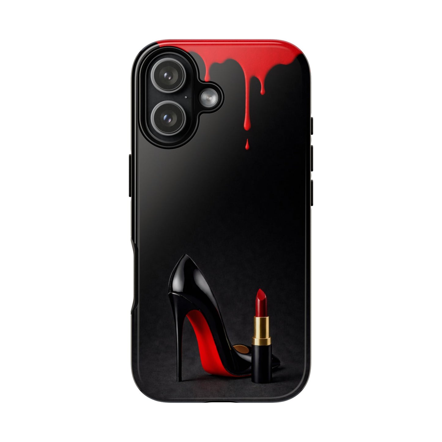 Dark Feminine Red Drip Phone Case – Gothic Glam Tough Cover