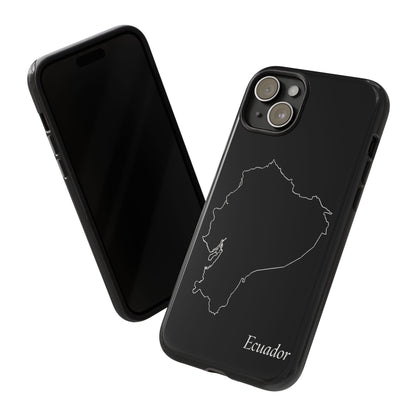 Ecuador Outline Phone Case – Minimal Country Map Tough Case (iPhone, Samsung, Pixel)