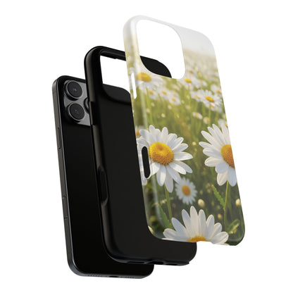 Daisy Phone Case – Floral Spring Field Tough Protective Case (iPhone, Samsung, Pixel)