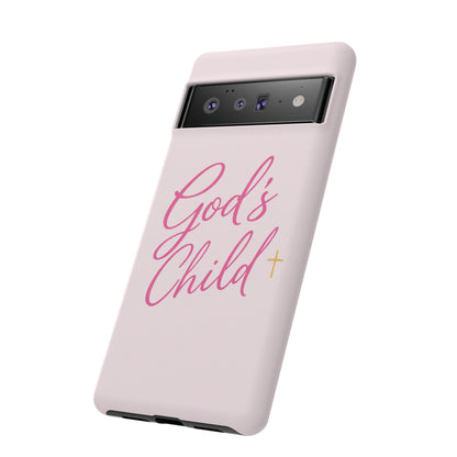 Gods Child Phone Case Christian Pink Aesthetic Tough iPhone Case