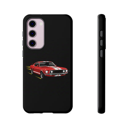 Red Muscle Car Phone Case – Classic Car Racing Tough Protective Case