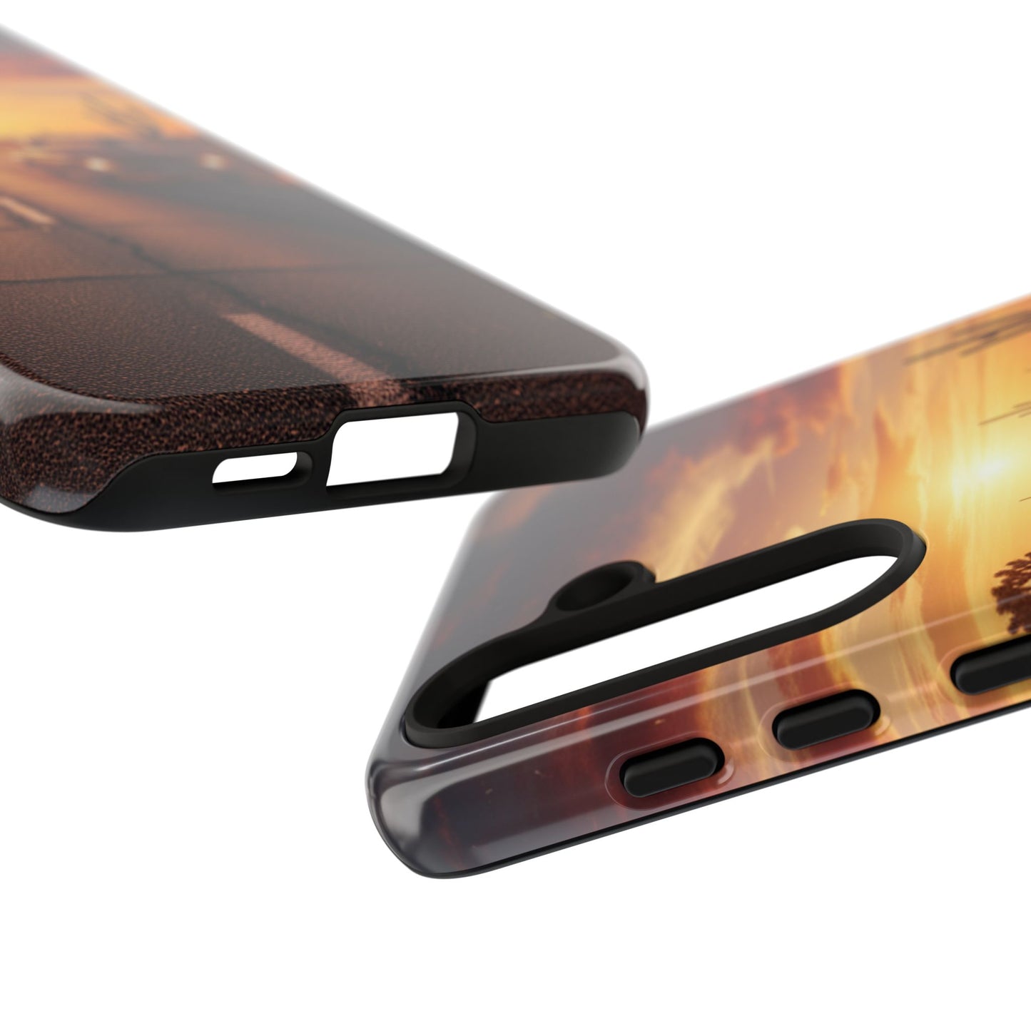 Route 66 Sunset Desert Highway Phone Case – Road Trip Travel Aesthetic Tough Case
