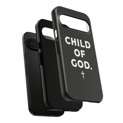 Child of God Phone Case Christian Black Aesthetic Cross Tough Cover