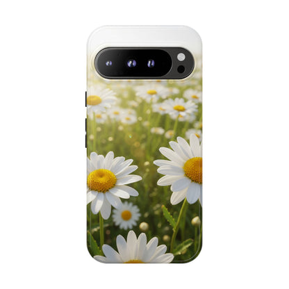 Daisy Phone Case – Floral Spring Field Tough Protective Case (iPhone, Samsung, Pixel)