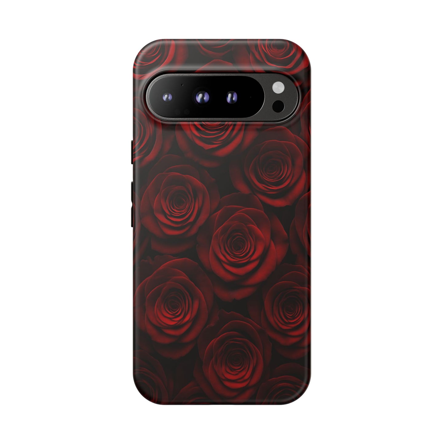 Dark Red Rose Phone Case – Gothic Floral Tough Case (iPhone, Samsung, Pixel)