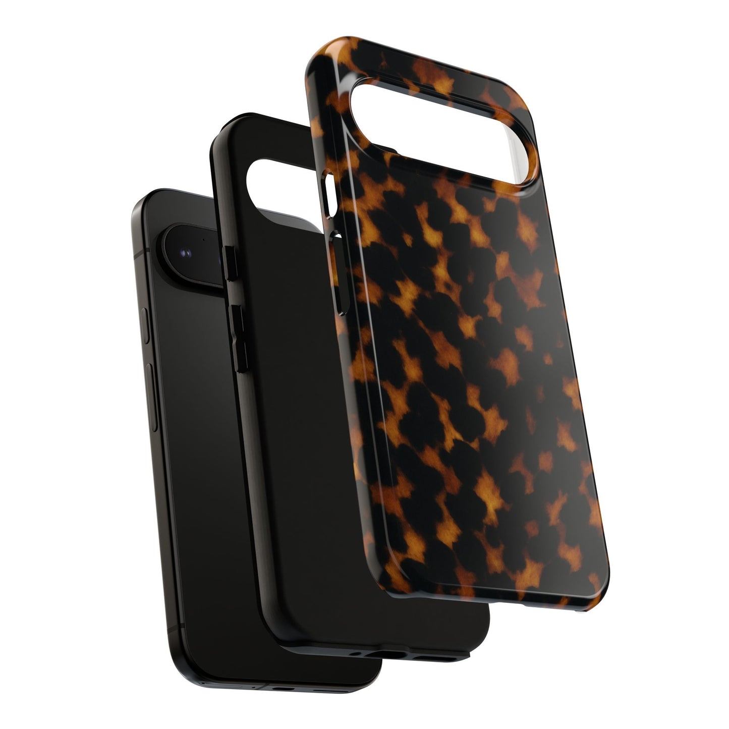 Tortoiseshell Pattern Tough Phone Case | Classic Leopard-Style Protective Cover