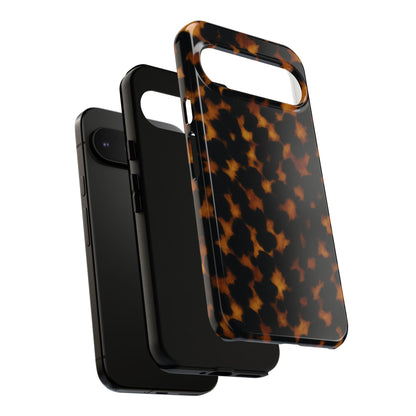 Tortoiseshell Pattern Tough Phone Case | Classic Leopard-Style Protective Cover