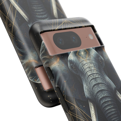 Elephant Mandala Phone Case | Minimal Gold Accent Tough Case